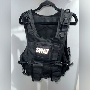 Black Tactical SWAT Costume Vest